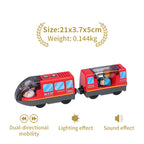 Holz Eisenbahn Lokomotive Magnetische Elektrische Auto Zug Spielzeug Passend für Biro Holz Diecast Slot Schienenbahn Weihnachten Geschenk