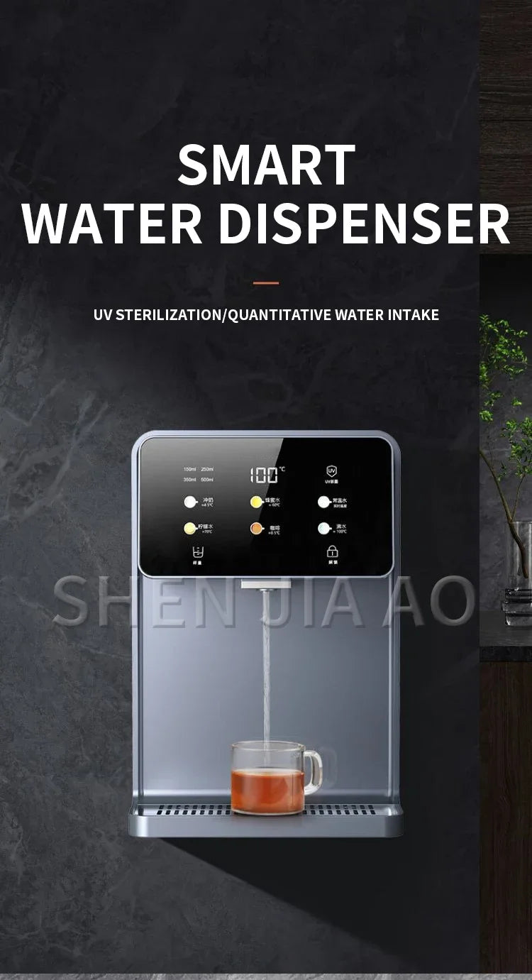 Wandmontierter Instant-Warmwasserspender UV-Sterilisation Quantitative Wasserausgabe 100℃ Wasserkocher Smart Dispenser für Zuhause