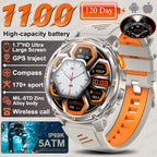 2026 Neue T-Rex3 Pro 1100mAh Akku Smartwatch GPS-Route 5ATM Wasserdicht Sport Lauf-Tracker Outdoor Kompass Militär-Smartwatch