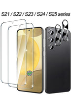 2+2 Fingerabdruck-Scanning-Glas für Samsung S25 S26 S24 S23 S22 S21 Displayschutzfolie für Galaxy S25 Ultra Kameraschutz S24 FE