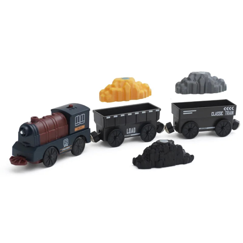 Neues elektrisches Eisenbahnset, kompatibel mit Thomas Holzeisenbahn Schienen Zugspielzeug für Kinder Weihnachtsgeburtstagsgeschenk
