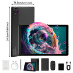URAO Android 15 Tablet 10,1 Zoll 20GB RAM 64GB ROM 5-Kern Dual Kamera Tablets PC Set Tastatur/Hülle/Maus/Stylus/Kopfhörer