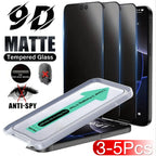 3-5-teiliges Set aus matter Displayschutzfolie aus gehärtetem Glas für iPhone 17, 16e, 16, 15, 14, 13, 12, 11 Pro Max, XS, XR, Sichtschutz, mattiert, Blendschutz