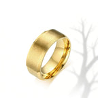 Personalisierte Paarringe als Geschenk mit Karte für Frauen und Männer, PVD-vergoldete Namensringe, Liebesschmuck, Eheringe, individuelle Namensringe, Hochzeitsgeschenke