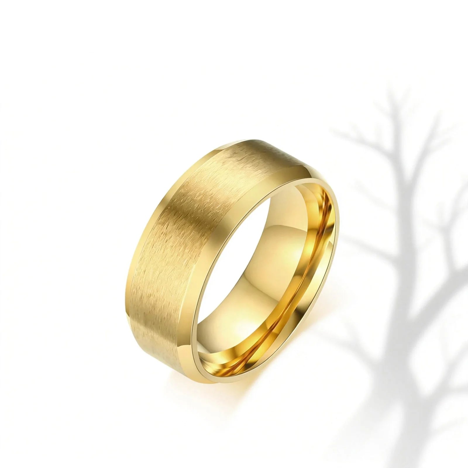 Personalisierte Paarringe als Geschenk mit Karte für Frauen und Männer, PVD-vergoldete Namensringe, Liebesschmuck, Eheringe, individuelle Namensringe, Hochzeitsgeschenke
