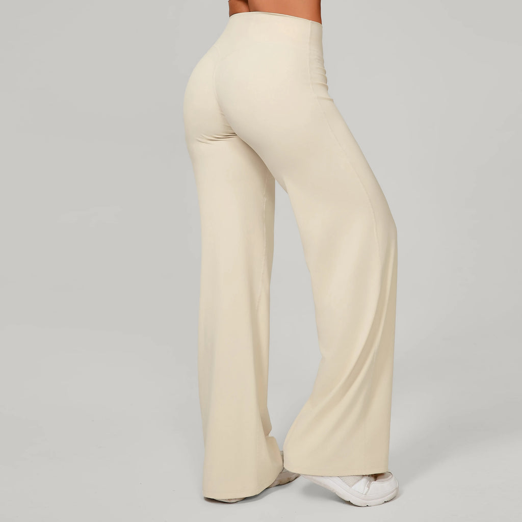 Damen gerade Yoga-Leggings weicher, dehnbarer Stoff Damen-Yogahosen GYM Schweißableitende Eigenschaften Lauf-Sport-Hosen