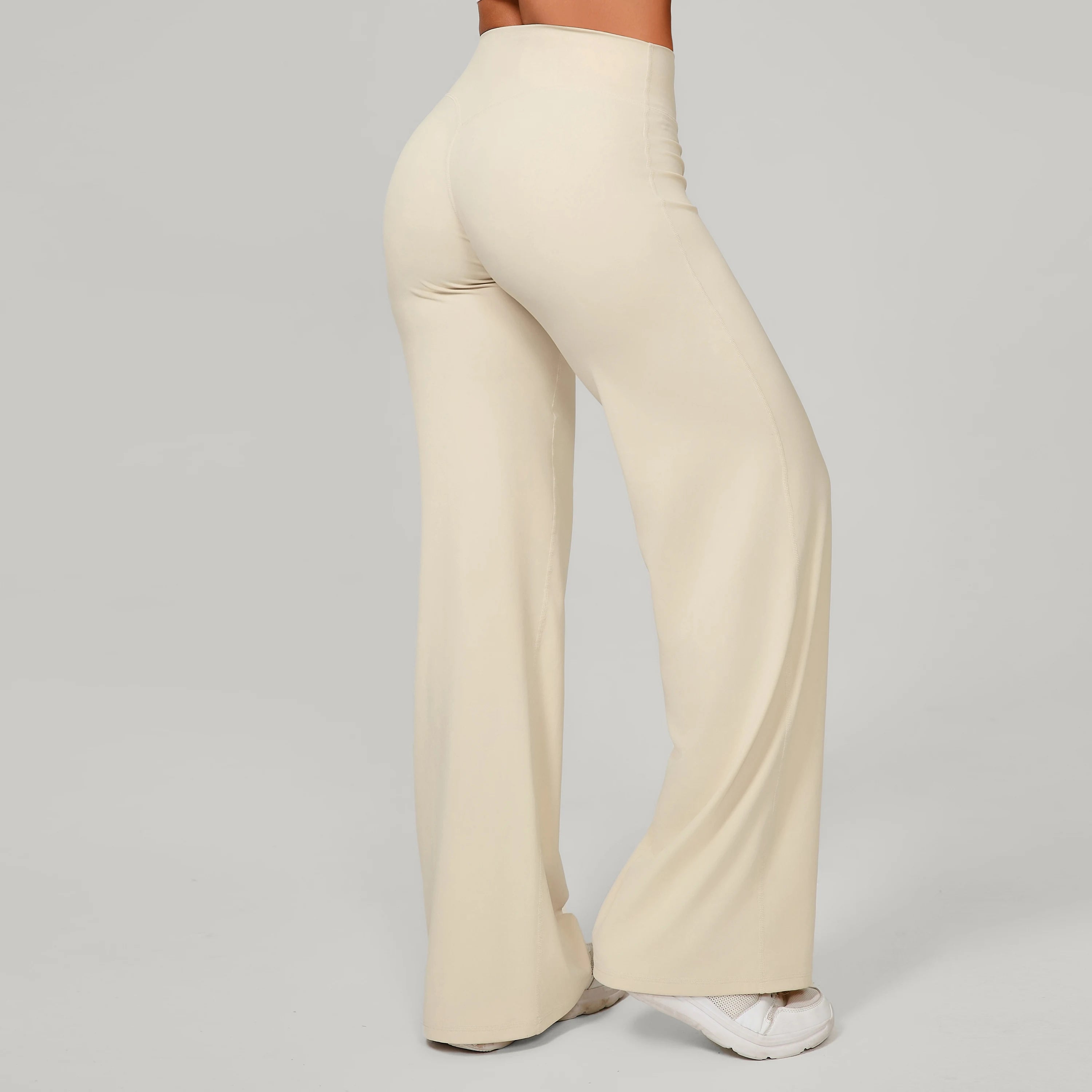 Damen gerade Yoga-Leggings weicher, dehnbarer Stoff Damen-Yogahosen GYM Schweißableitende Eigenschaften Lauf-Sport-Hosen