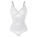 Cross Waist Tummy Control Body Shaping Bodysuit für Damen Ganzkörperkontrolle V-Ausschnitt Mesh Atmungsaktiver Slip Unterwäsche Po-Former