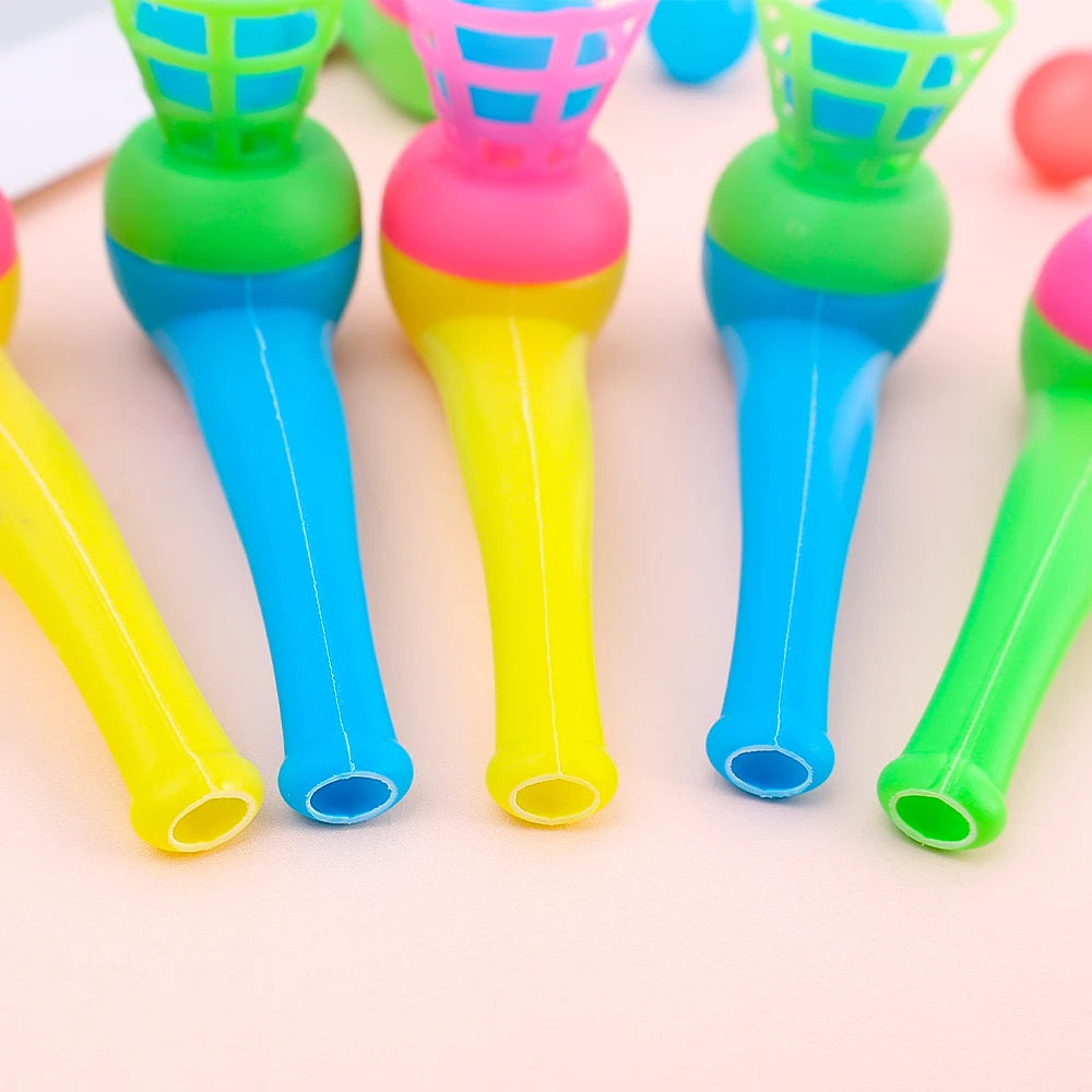2-8 Stück bunte Plastikröhrchen Blasball Kinder-Puzzlespielzeug Klassische magische schwebende Blasball-Spielzeuge Baby-Gleichgewichtstraining-Spiel