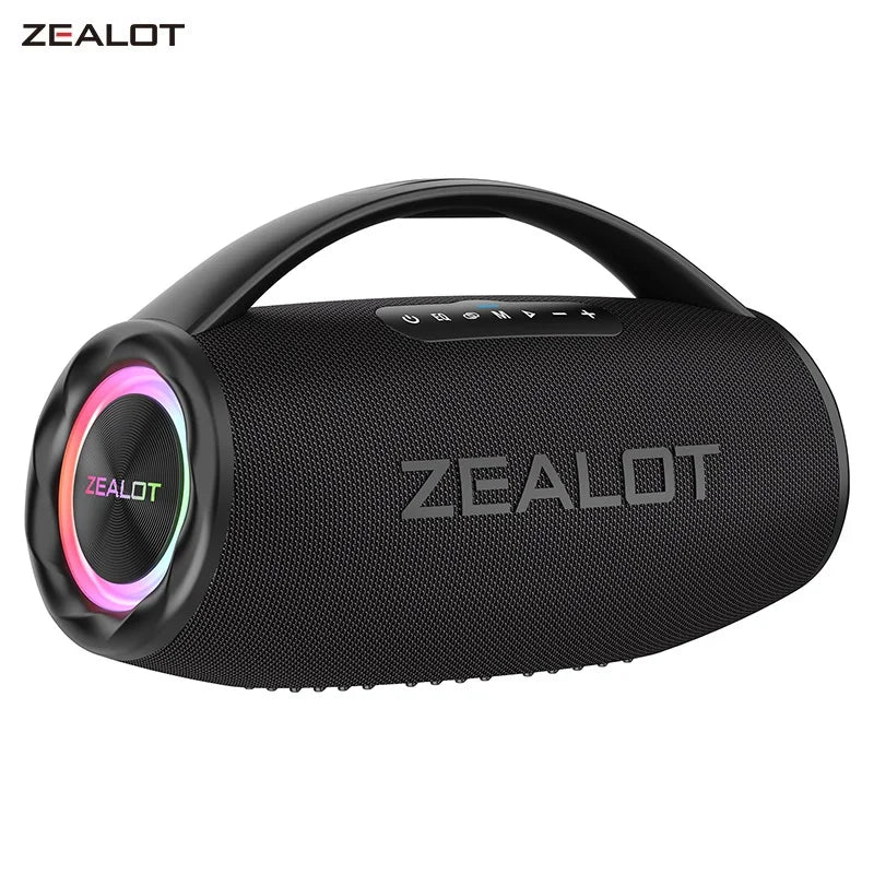 ZEALOT-S97 80W Bluetooth-Lautsprecher Leistungsstarker kabelloser Lautsprecher mit Tragegriff, für Party, Camping, bunte RGB-Beleuchtung Hauptbild