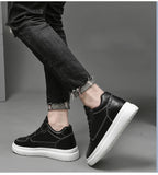 Hochwertige Herren-Sneaker, erhöhte Herrenschuhe, modische Freizeitschuhe, bequeme Leder-Sportschuhe, Höhenzunahme 6/8/10 cm
