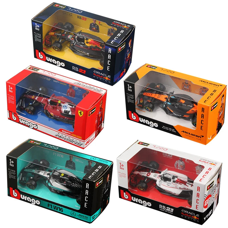 Bburago 1:43 2025 F1 Legierungsauto Modell Formel Racing Die Cast Spielzeug SF25 RB21 W16 MCL39 Red Bull Mercedes Ferrari McLaren