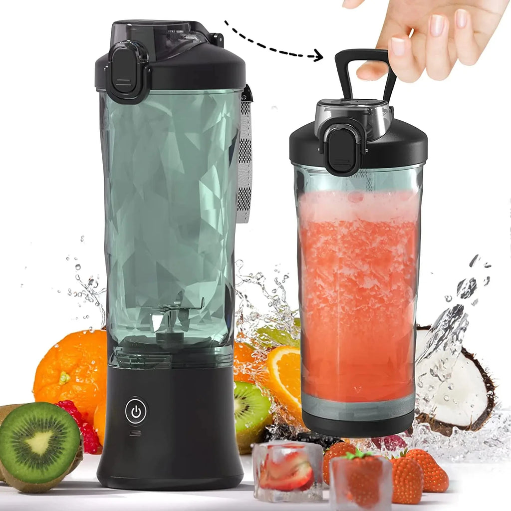 Neuer tragbarer Mixer 600ML Elektrischer Entsafter Fruchtmixer 4000mAh USB wiederaufladbarer Smoothie Mini Mixer Persönlicher Entsafter farbenfroh