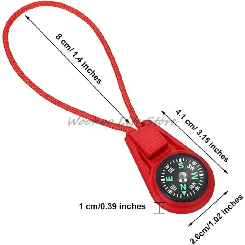Mini Taktischer Kompass Schlüsselanhänger Outdoor Survival Tool für Camping, Wandern, Abenteuer - Taschennavigator für Jagd & Klettern