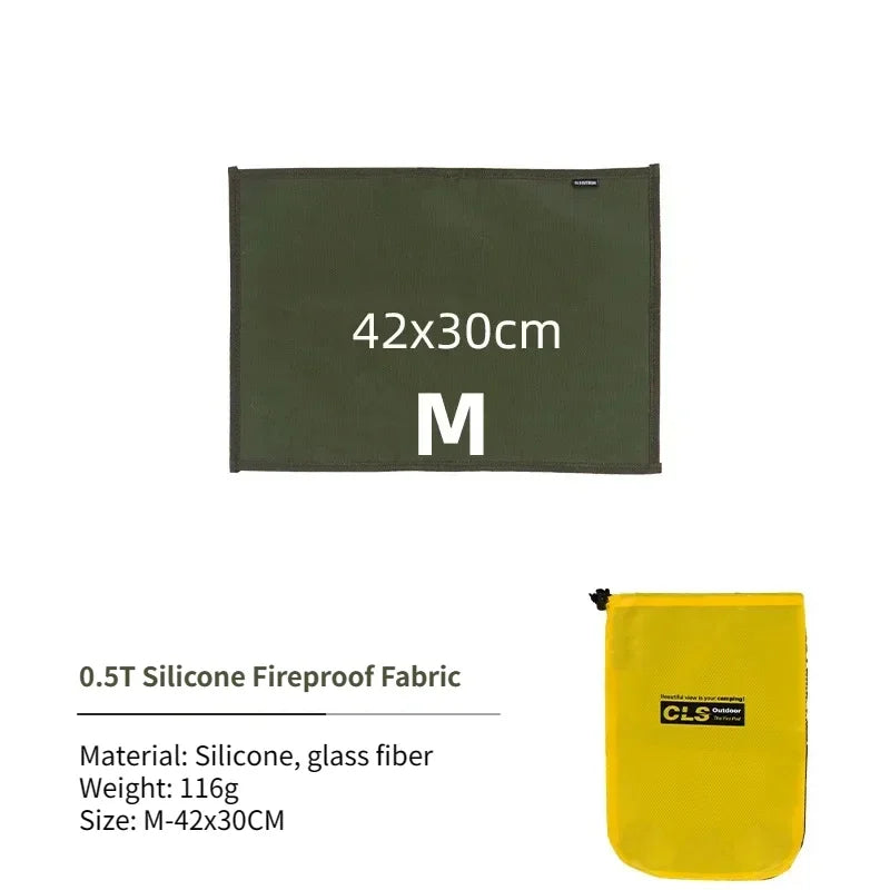 Neue Outdoor-Camping feuerfeste Matte Picknick Barbecue Isolationsmatte flammhemmend Hochtemperatur-Feuerdecke Fiberglasmatte