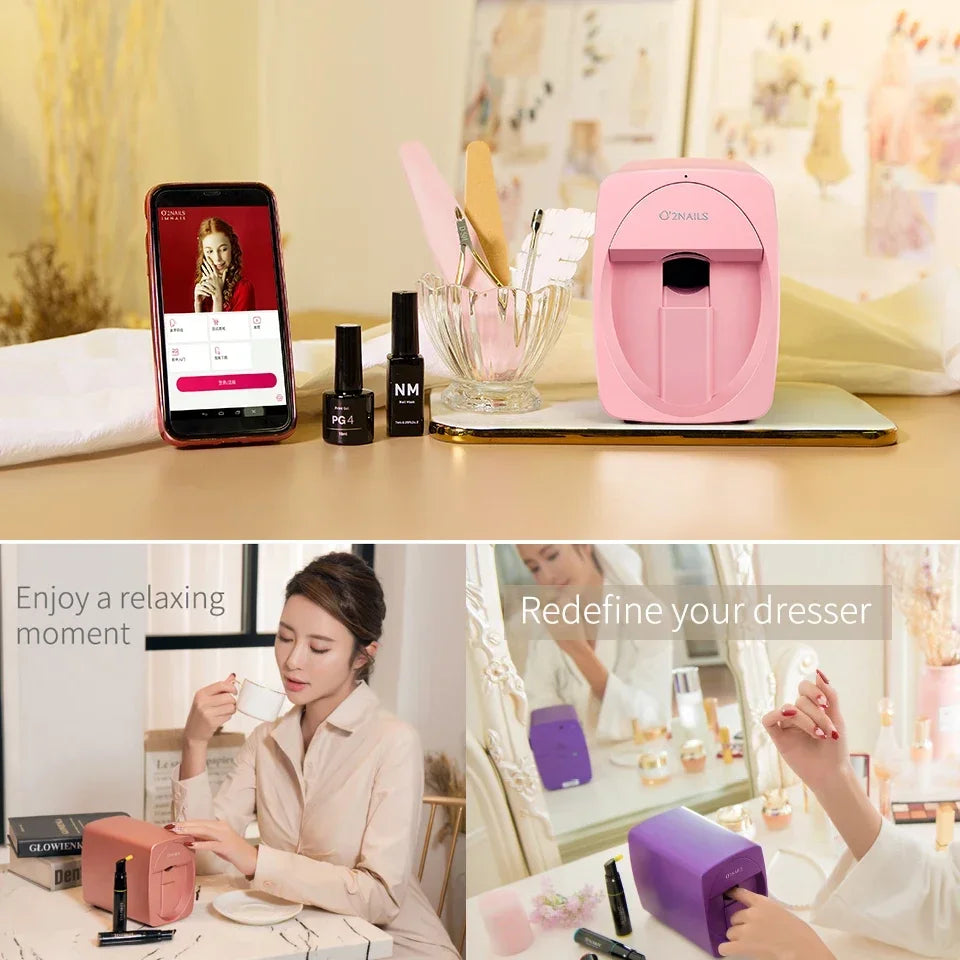 Smarter 3D Mobiler Nageldrucker M1 Muster Digitaler Nagelkunst-Drucker DIY Tragbares H1 Nagelkunst-Gerät Vom Telefon