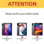 Silikonhülle für Xiaomi Redmi Pad 2 11 Zoll 2025, ultradünne dreifach faltbare Ständer PU-Leder Schutzhülle, Auto Schlaf-/Weckfunktion