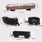 Klassische batteriebetriebene elektrische Eisenbahn Dampflokomotive Set mit Wassernachfüllung für Rauchzug Spielzeug mit Licht & Sound