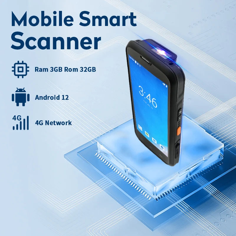 Android 12 Handheld PDAs 1D 2D QR Barcode-Scanner für mobile Datenerfassung im Inventar