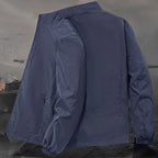 Herren Stehkragenjacke Frühling Atmungsaktiv Leicht Anti-Falten Windjacke Outdoor Sport Freizeit Schnelltrocknende Arbeitsjacken