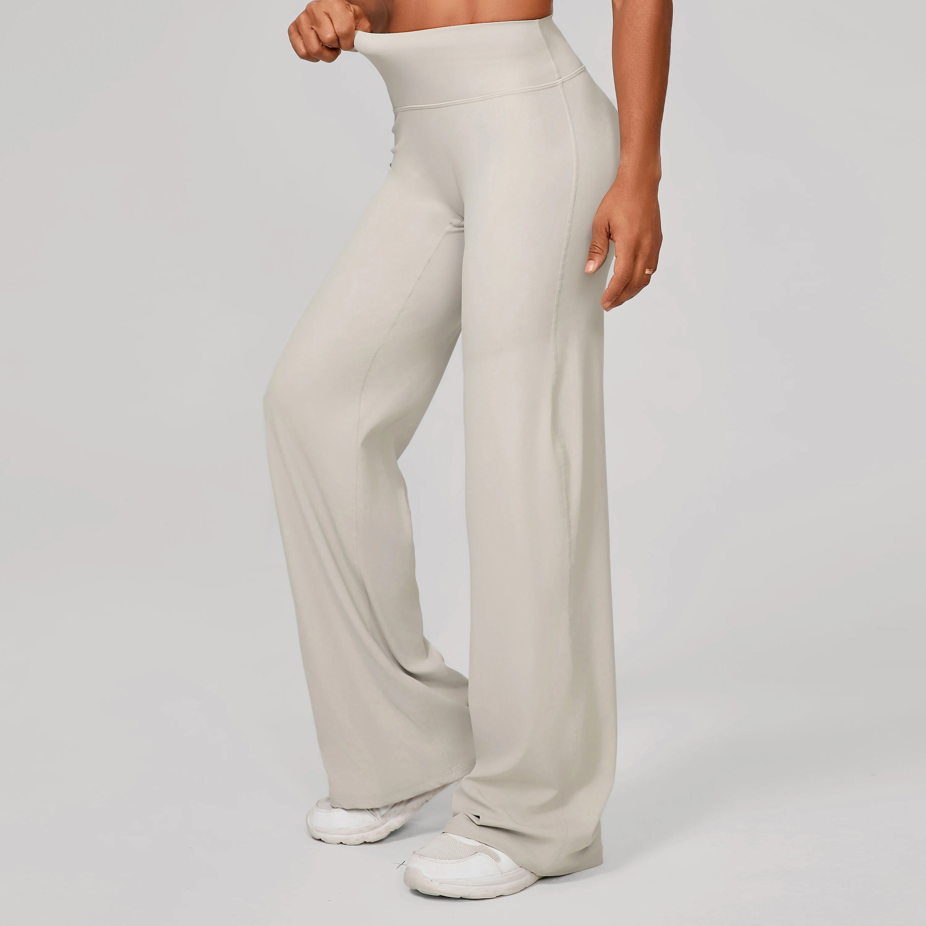 Damen gerade Yoga-Leggings weicher, dehnbarer Stoff Damen-Yogahosen GYM Schweißableitende Eigenschaften Lauf-Sport-Hosen