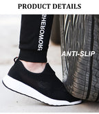 Sommer Mesh Leichte Arbeitssneaker Stahlkappe Schutzarbeitsschuhe Herren Damen Atmungsaktive Bauschuh Arbeitsstiefel Herren
