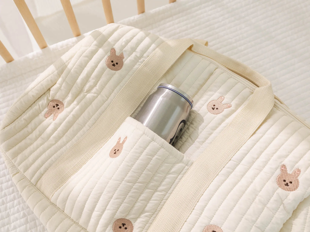Wickeltasche Bär Umstandspaket Baby Windeltasche Kinderwagen Windel-Organizer Tragbare Einkaufstaschen Reise-Wickeltasche Messenger Bag
