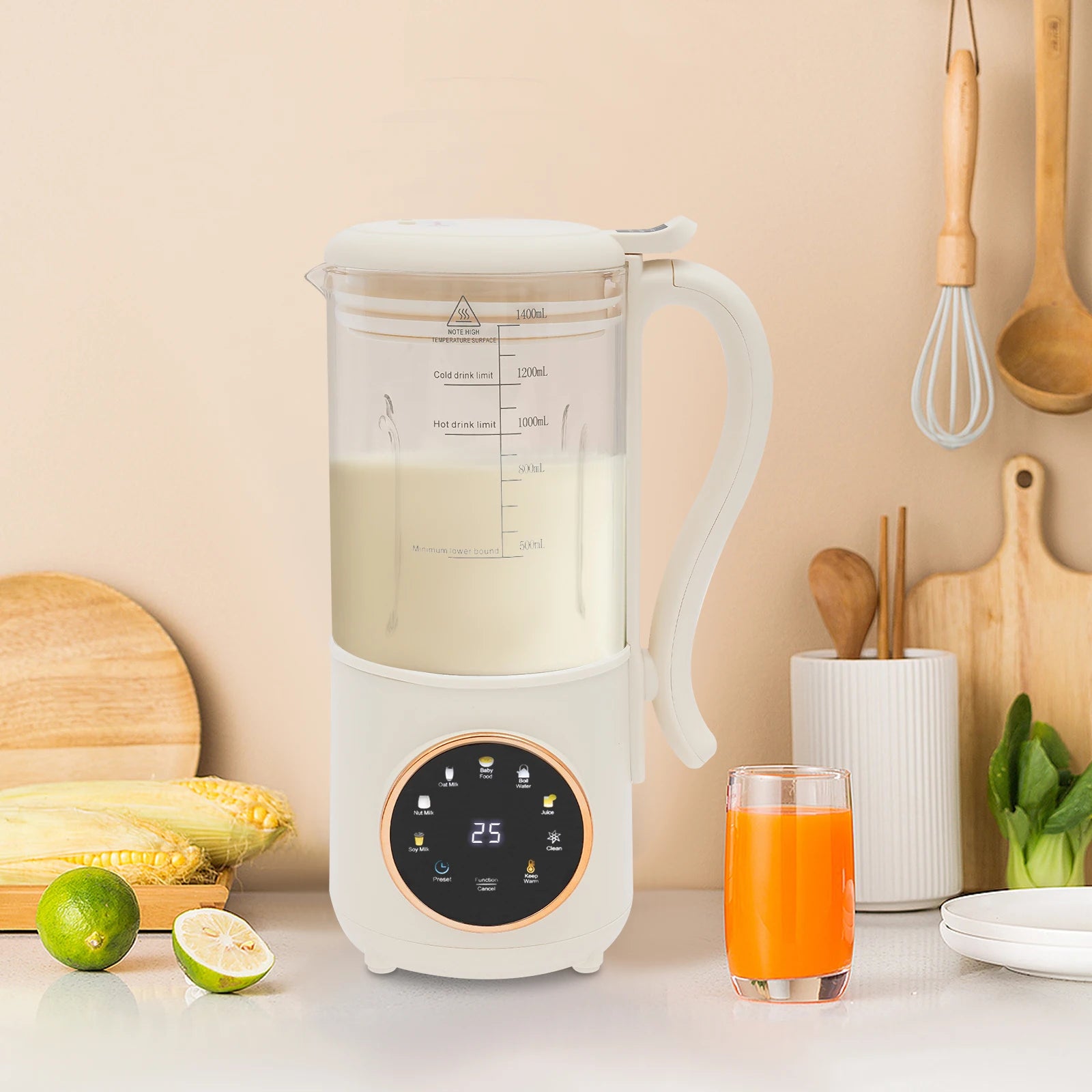 1,4L Nussmilchmaschine 1400ML Entsafter Sojamilchmaschine mit 16 Klingen für hausgemachte pflanzliche Hafer Mandel Müsli Getränke Hauptbild