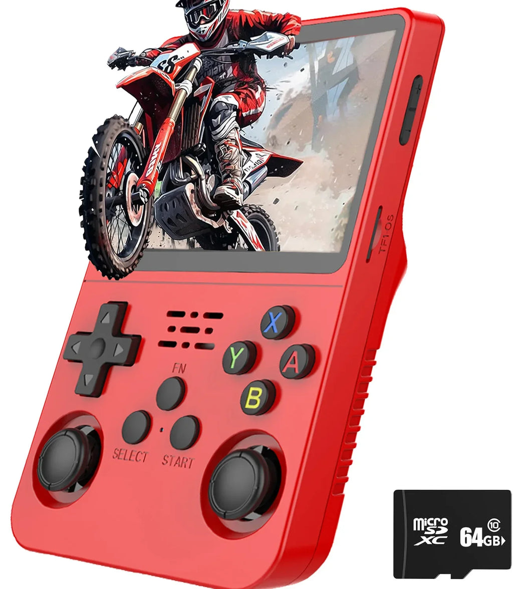 R36S Klassische Retro-Spielkonsole mit ARKOS System Videospiele Einzelkarte Tragbare Handheld-Spielkonsole Kindergeschenk 3,5 Zoll