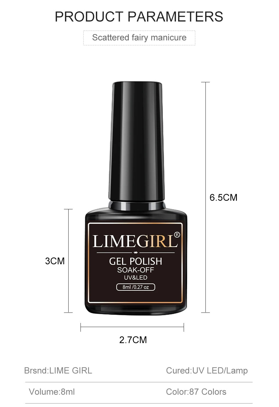 Limegirl Nagelset Nagelgel-Werkzeugset 54W Nagellampe 18/12/7 Farben UV-Gel-Nagellack-Set Enthält Nagelfräser Nagelset