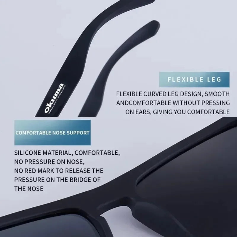 Okuma polarisierte Sonnenbrillen UV400 für Herren und Damen Outdoor-Jagd, Angeln, Autofahren, Radfahren, Sonnenbrillen, optionale Box