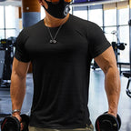 Muskel-Training Kompressions-T-Shirt Herren Laufen Dry Fit T-Shirt Uni Farbe Übergröße Gym Herren T-Shirts Sport Herren Oberteile Sweatshirt