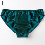 Damen 100% Maulbeerseide seidiger Slip Mode Spitze Brief Große Größe Bequeme Atmungsaktive Einfarbige Dessous Nahtlose Unterwäsche