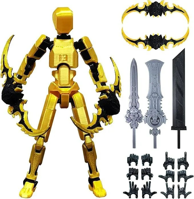 T13 Actionfigur, 3D-gedruckt, mehrgelenkig, beweglich, Titan 13 Lucky Dummy Nova Roboter-Actionfigur, Desktop-Montage, fertiges Geschenk