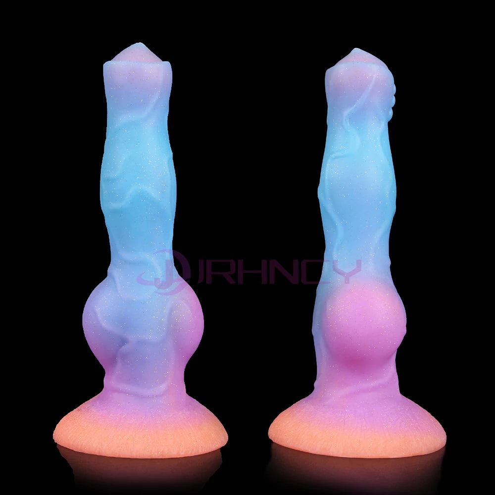 Leuchtende Tierdildos Pferd Realistischer Hundedildo Für Frauen Pferdehoden Monster Drachen-Analdildos Schöne Frauen Männer Sexspielzeug