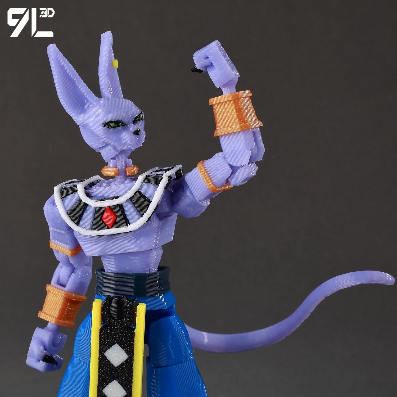 9L3D Gedruckte Dragon Ball Son Goku Vegeta Beerus Frieza Anime Lucky13 Dummy13 Titan13 Actionfiguren Mehrgelenkige Bewegliche Spielzeuge