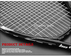 Hochwertiger Tennisschläger aus Carbon-Aluminiumlegierung, besaitet, für Erwachsene, 4-1/4 Zoll Griffstärke, inklusive Schlägertasche, für Herren und Damen