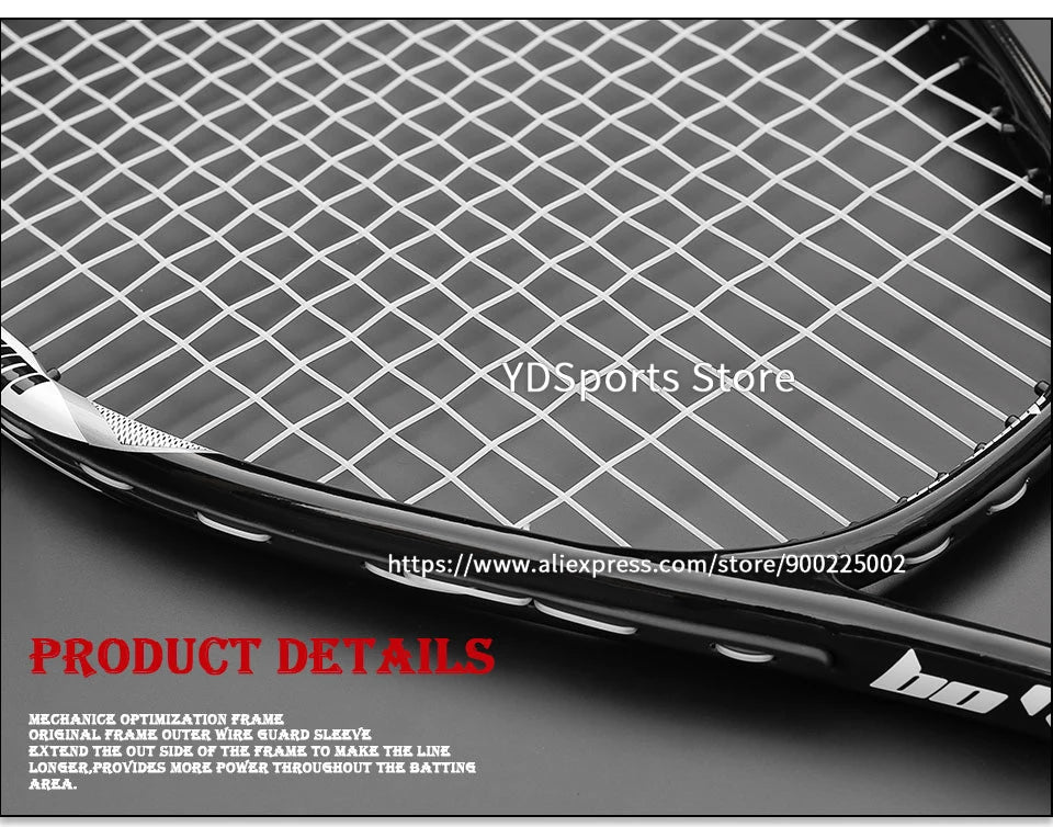 Hochwertiger Tennisschläger aus Carbon-Aluminiumlegierung, besaitet, für Erwachsene, 4-1/4 Zoll Griffstärke, inklusive Schlägertasche, für Herren und Damen