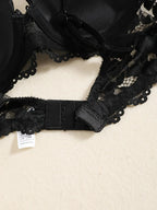 1 Set Elegantes Dessous-Set aus Spitze mit Stickerei und atmungsaktivem Stoff: Push-Up-BH, transparenter Schlüpfer mit tiefem Bund – das ultimative Valentinstagsgeschenk