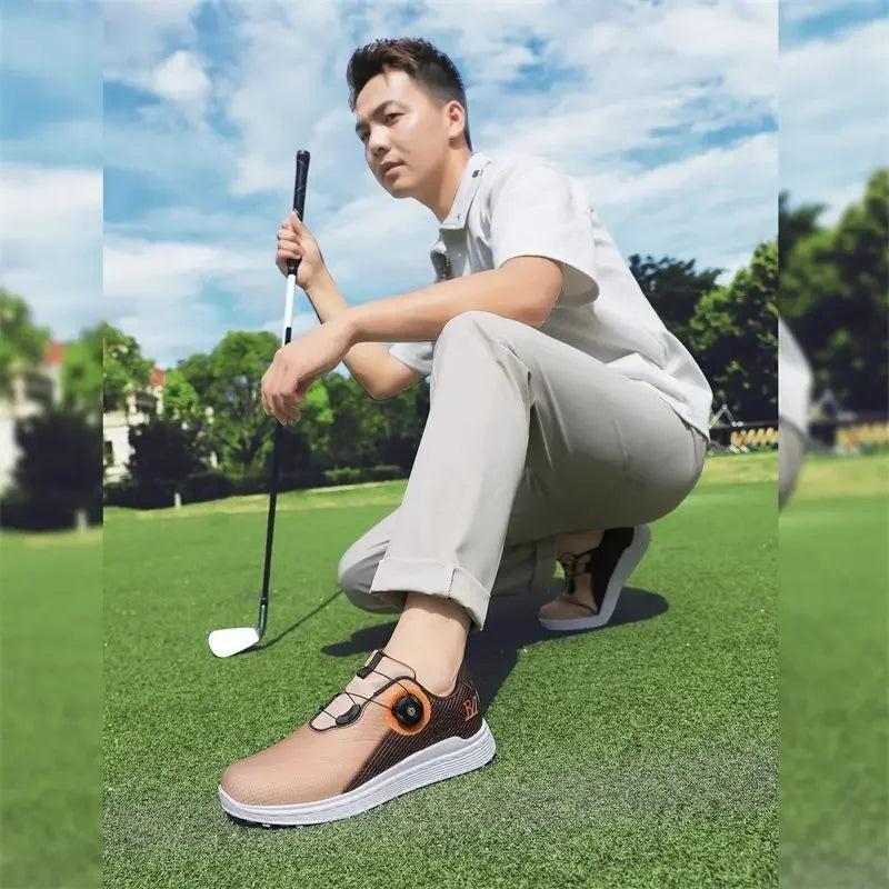 2026 Neue gute Qualität Golf Trainingsschuh Herren Drehverschluss Designer-Sneakers für Männer Atmungsaktive Herren Outdoor Sportschuhe Zweitbild