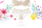 MOYISU Sommer-Dessous-Set, transparenter französischer Spitze, Minimizer-BH, Slip, ultradünn, sexy Damenunterwäsche, großer Busen, sexy Po & Höschen
