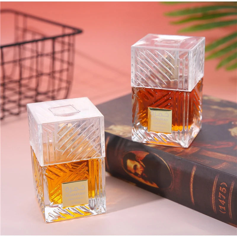 Khamrah Duft Parfüm Eau De Toilette Geschenkbox 100ml Unisex Arabischer Oud Duft Gourmand Duft Langanhaltendes Parfüm für Unisex