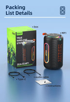 ZEALOT_MP1 Tragbarer Bluetooth-Lautsprecher 60W StormBox Blast Outdoor Wireless Lautsprecher IPX6 Wasserdichter Party Camping Lautsprecher 12H ZEAL