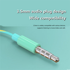 3.5mm Kabelgebundene Kopfhörer mit Bass In-Ear-Stereo-Kopfhörer Musik Sport Gaming Headset mit Mikrofon für Xiaomi IPhone Huawei Samsung