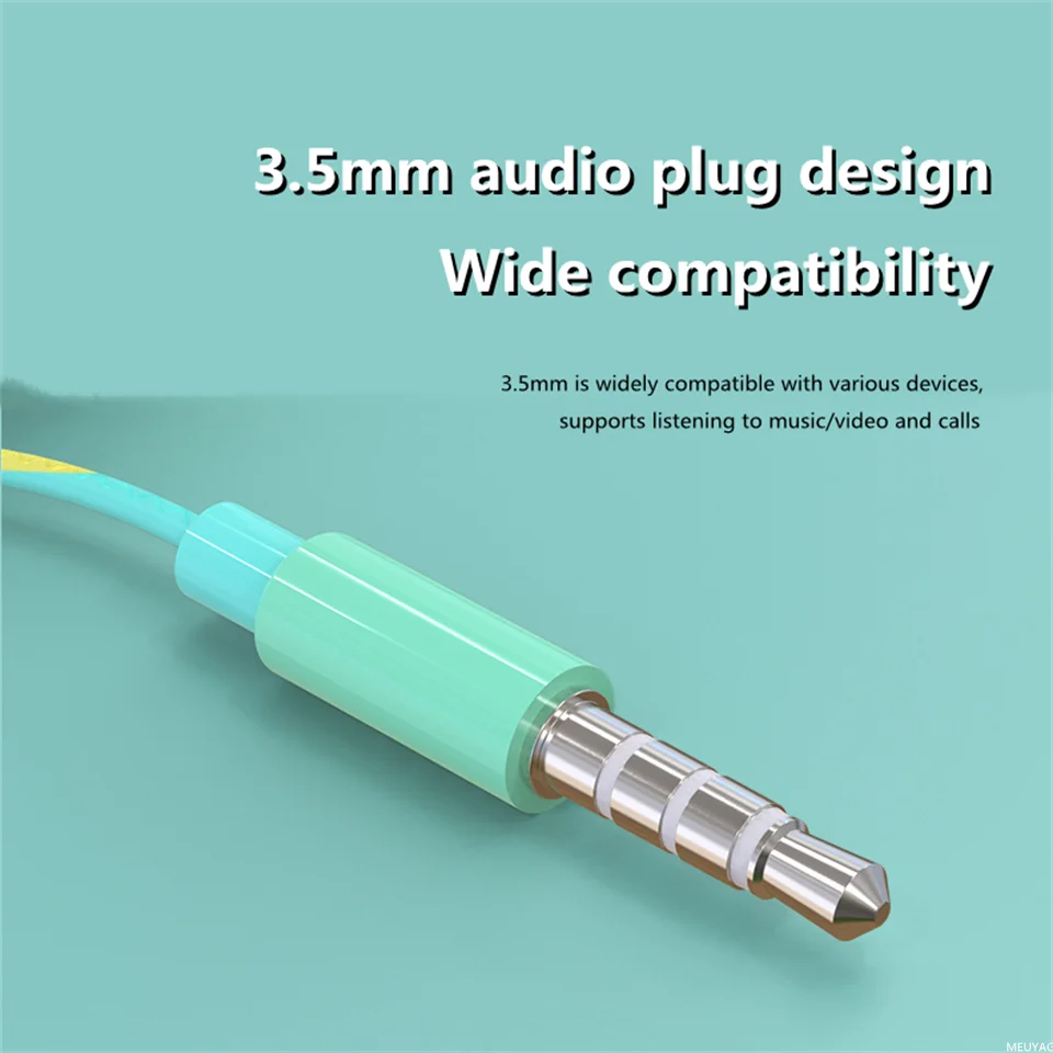 3.5mm Kabelgebundene Kopfhörer mit Bass In-Ear-Stereo-Kopfhörer Musik Sport Gaming Headset mit Mikrofon für Xiaomi IPhone Huawei Samsung