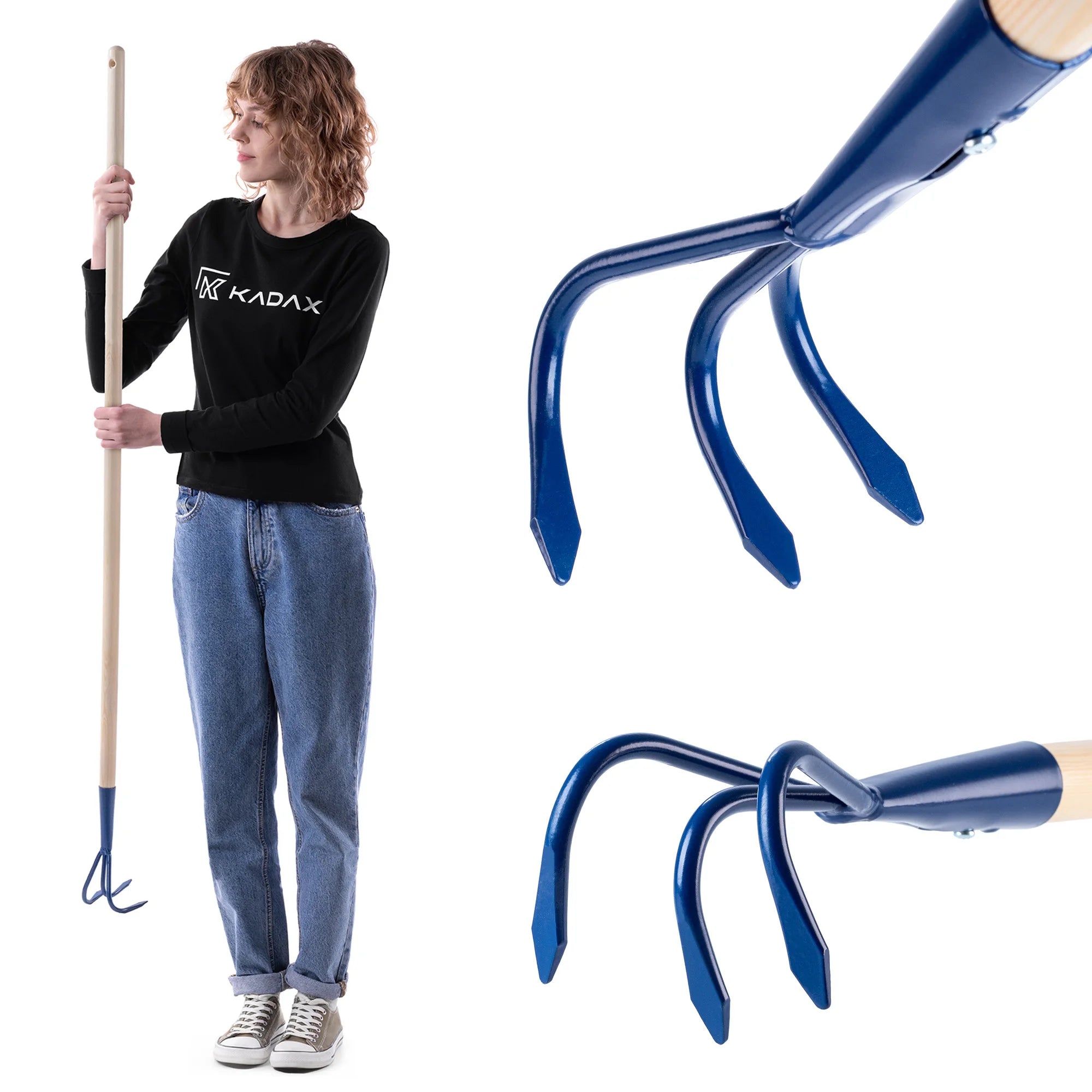 KADAX Kultivator Hand Bodenfräse Garten 142 cm Erde Starke Krallen Hauptbild