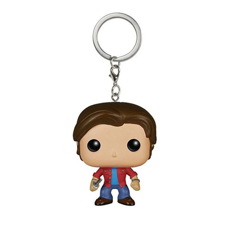 FUNKO POP Supernatural Neue Figur Castiel mit Flügel Sam SCHLÜSSELANHÄNGER Spielzeug Vinylfigur Sammlung Pocket Schlüsselkette Spielzeuge