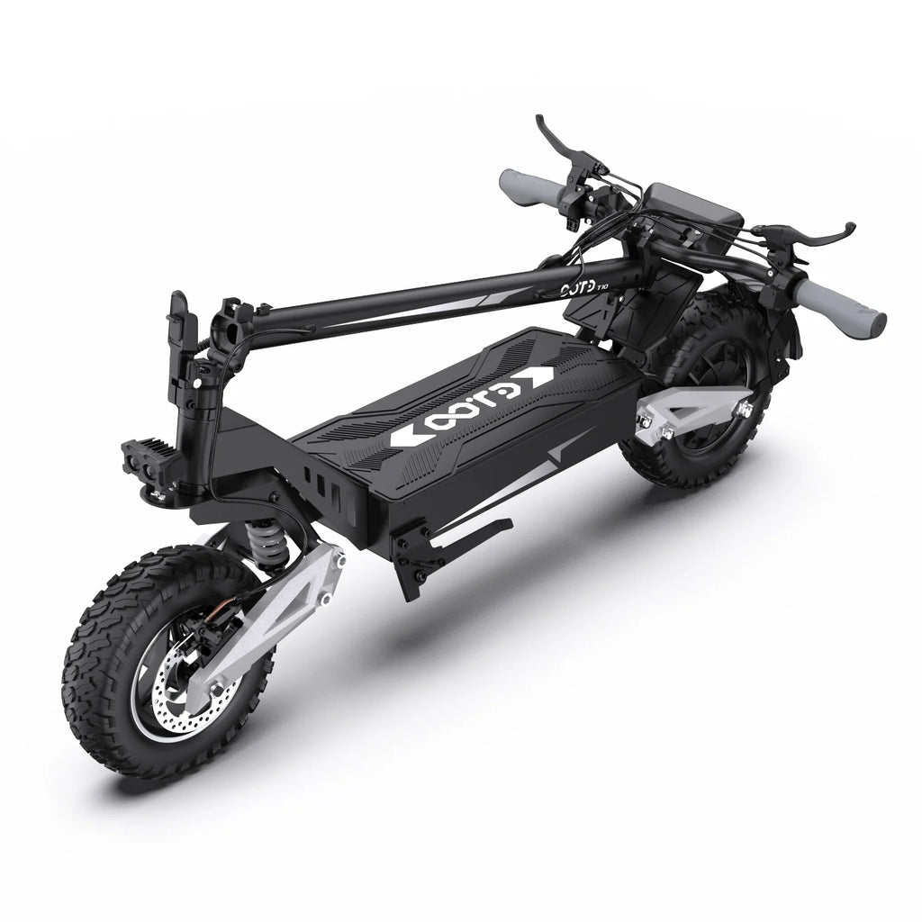 T10 Tragbarer E-Scooter 900W Spitzenleistung 48V 13.5/18 Ah Akku Elektroroller für Erwachsene 11 Zoll Offroad-Reifen Elektroroller