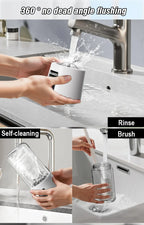 Tragbarer Entsafter Mixer 450ml USB Wiederaufladbarer Zitronen-Orangen-Frucht-Entsafter Becher Elektrische Saftmaschine Reiseentsafter