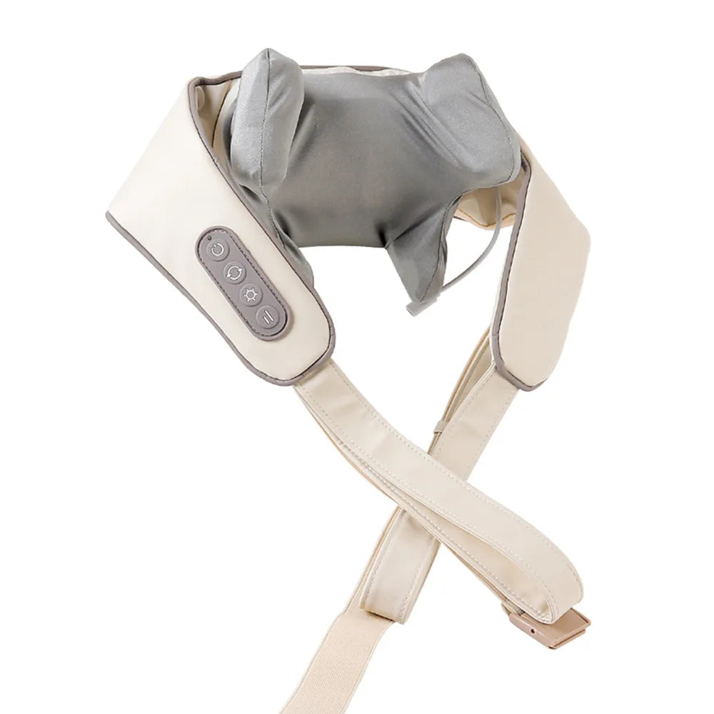 Foreverlily 26W Bürstenloser Motor Nacken- und Schultermassagegerät Kabelloses Nacken- und Rückenmassage-Schal Nackenmassager